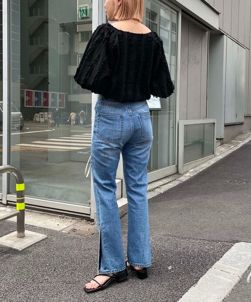 CAPRICIEUX LE'MAGE（カプリシューレマージュ）の「フリンジブラウス（シャツ/ブラウス・レディース・ホワイト/ブラック・FREE）」の9枚目の写真