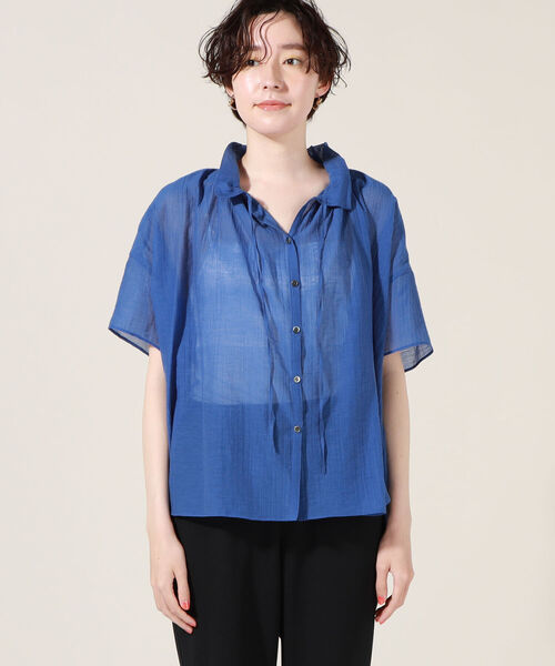 NOLLEY’S(ノーリーズ)の「シアー楊柳フリル衿ブラウス(シャツ/ブラウス・レディース・ブルー/ブラック/ライトグレー・FREE)」の20枚目の写真