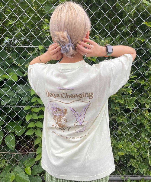 byYOUANCE（バイユアンス）の「SZK×byYOUANCEプリントTシャツ（Tシャツ/カットソー・レディース・グリーン系その他/ライトピンク/ホワイト/サックスブルー・FREE）」の3枚目の写真