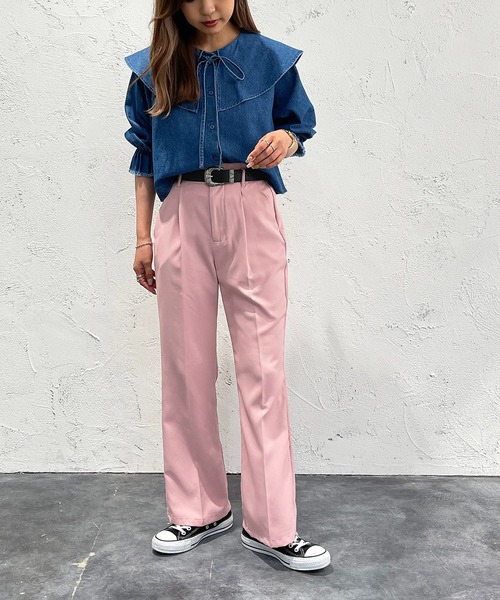 apres jour mignon(アプレジュールミニョン)の「デニムブラウス【ZOZOTOWN限定アイテム】(シャツ/ブラウス・レディース・ブルー/ダークブルー・フリー/X-LARGE)」の11枚目の写真