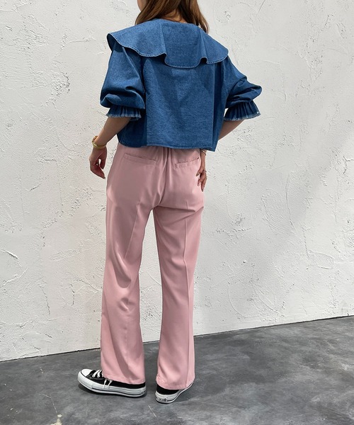 apres jour mignon(アプレジュールミニョン)の「デニムブラウス【ZOZOTOWN限定アイテム】(シャツ/ブラウス・レディース・ブルー/ダークブルー・フリー/X-LARGE)」の5枚目の写真