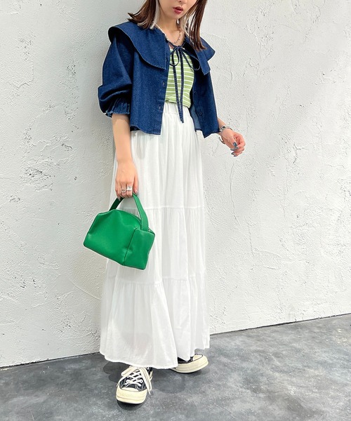 apres jour mignon(アプレジュールミニョン)の「デニムブラウス【ZOZOTOWN限定アイテム】(シャツ/ブラウス・レディース・ブルー/ダークブルー・フリー/X-LARGE)」の12枚目の写真