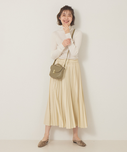 Abahouse Devinette（ドゥヴィネット）の「【mieux un】フェイクレザーミニショルダーバッグ（ショルダーバッグ・レディース・グリーン/キャメル/ブラック/アイボリー・フリー）」の9枚目の写真