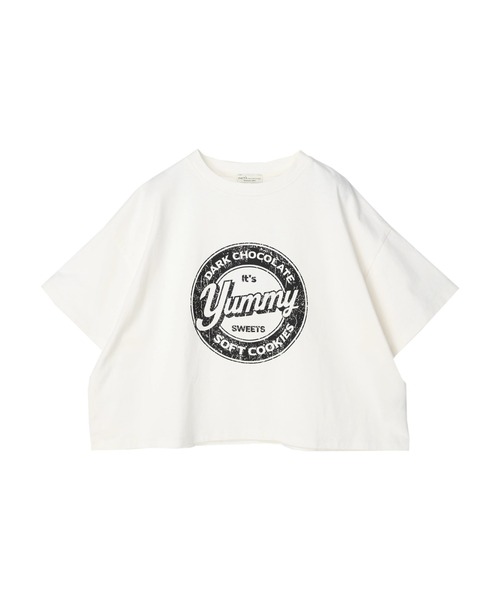 earth music&ecology(アースミュージックアンドエコロジー)の「yummy ショートTシャツ(Tシャツ/カットソー・レディース・チャコールグレー/オフホワイト/サックスブルー/ラベンダー・FREE)」の15枚目の写真