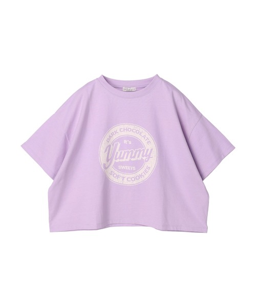earth music&ecology(アースミュージックアンドエコロジー)の「yummy ショートTシャツ(Tシャツ/カットソー・レディース・チャコールグレー/オフホワイト/サックスブルー/ラベンダー・FREE)」の8枚目の写真
