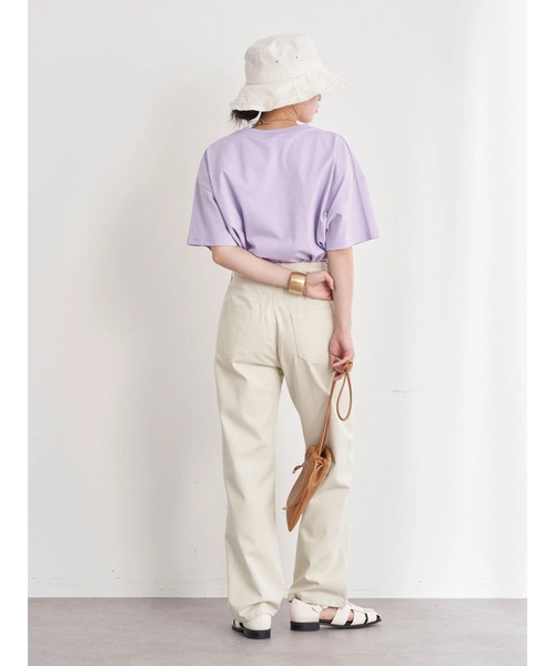 earth music&ecology(アースミュージックアンドエコロジー)の「yummy ショートTシャツ(Tシャツ/カットソー・レディース・チャコールグレー/オフホワイト/サックスブルー/ラベンダー・FREE)」の17枚目の写真
