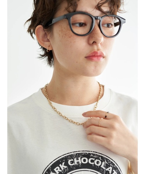 earth music&ecology(アースミュージックアンドエコロジー)の「yummy ショートTシャツ(Tシャツ/カットソー・レディース・チャコールグレー/オフホワイト/サックスブルー/ラベンダー・FREE)」の10枚目の写真
