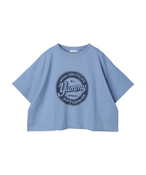 earth music&ecology(アースミュージックアンドエコロジー)の「yummy ショートTシャツ(Tシャツ/カットソー・レディース・チャコールグレー/オフホワイト/サックスブルー/ラベンダー・FREE)」の14枚目の写真