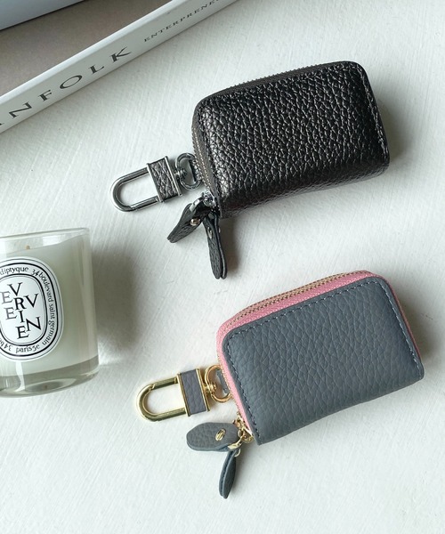 She's Closet(シーズクローゼット)の「本革ダブルポケットラウンドファスナースマートキーケース(キーケース/キーアクセサリー・レディース・ブラック/ベージュ/ネイビー/ピンク/イエロー/オレンジ/ブルー/アイボリー/ブラック系その他/ベージュ系その他/グレイッシュベージュ/グレー/ガンメタ/ベージュ系その他2・FREE)」の21枚目の写真