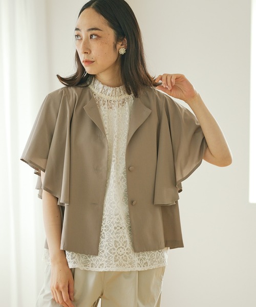 PUAL CE CIN（ピュアルセシン）の「清潔感と品の良さが漂う華やぎレースブラウス（シャツ/ブラウス・レディース・ブラック/アイボリー・FREE）」の12枚目の写真