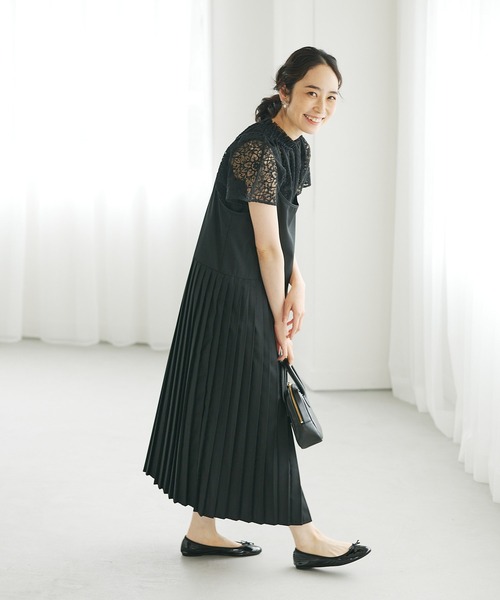 PUAL CE CIN（ピュアルセシン）の「清潔感と品の良さが漂う華やぎレースブラウス（シャツ/ブラウス・レディース・ブラック/アイボリー・FREE）」の9枚目の写真