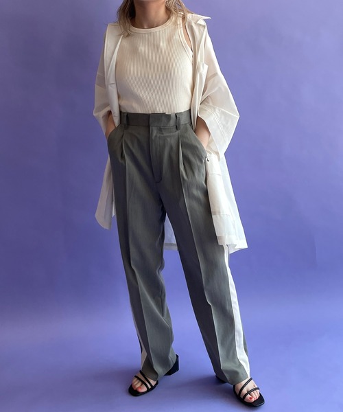 w closet（ダブルクローゼット）の「【2WAY】アメリカンスリーブタンクトップ（タンクトップ・レディース・ブラック/アイボリー/ラベンダー・FREE）」の4枚目の写真