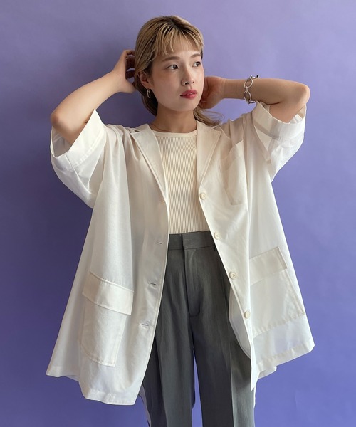 w closet（ダブルクローゼット）の「【2WAY】アメリカンスリーブタンクトップ（タンクトップ・レディース・ブラック/アイボリー/ラベンダー・FREE）」の5枚目の写真