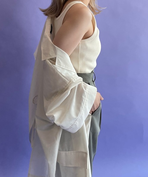 w closet（ダブルクローゼット）の「【2WAY】アメリカンスリーブタンクトップ（タンクトップ・レディース・ブラック/アイボリー/ラベンダー・FREE）」の6枚目の写真