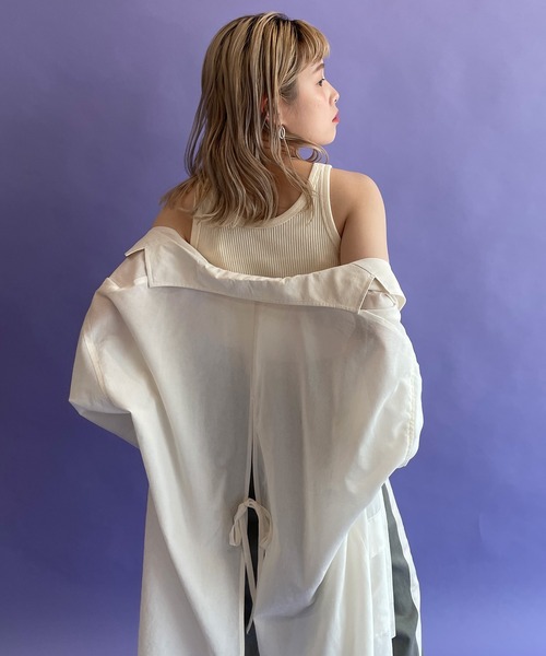 w closet（ダブルクローゼット）の「【2WAY】アメリカンスリーブタンクトップ（タンクトップ・レディース・ブラック/アイボリー/ラベンダー・FREE）」の7枚目の写真