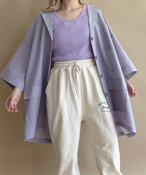 w closet（ダブルクローゼット）の「【2WAY】アメリカンスリーブタンクトップ（タンクトップ・レディース・ブラック/アイボリー/ラベンダー・FREE）」の14枚目の写真