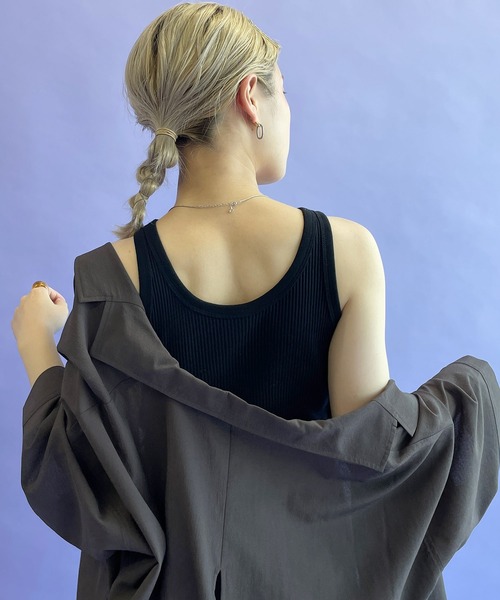 w closet（ダブルクローゼット）の「【2WAY】アメリカンスリーブタンクトップ（タンクトップ・レディース・ブラック/アイボリー/ラベンダー・FREE）」の19枚目の写真