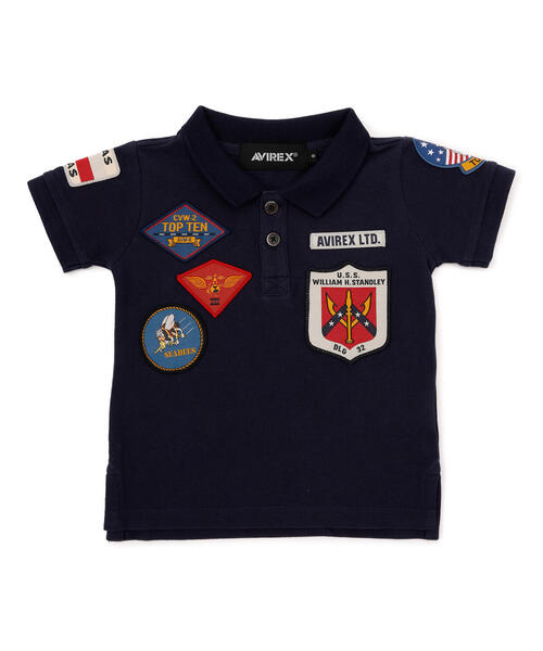 アビレックス　メンズ　ポロシャツ　トップガン　Lサイズ　ネイビー WEB&DEPOT限定》TOP GUN POLO SHIRT/トップガン ポロシャツ