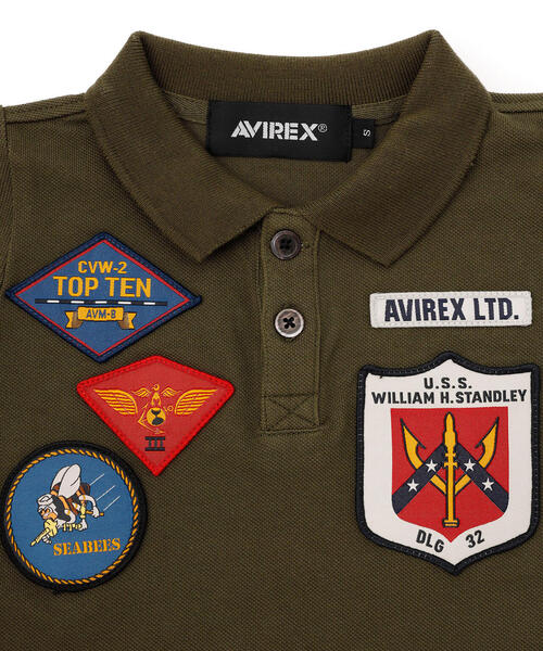 AVIREX（アヴィレックス）の「【KIDS/キッズ】トップガン ポロシャツ/TOP GUN POLO SHIRT/アヴィレックス/AVIREX（ポロシャツ・キッズ・ネイビー/オレンジ/オリーブ系・M/L/S）」の7枚目の写真