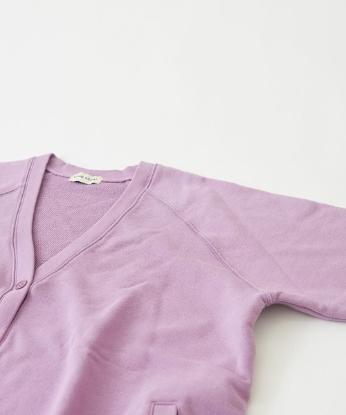 CUBE SUGAR（キューブシュガー）の「WEB限定スウェット配色ステッチ長袖カーディガン（カーディガン/ボレロ・レディース・パープル/ブラック/グレイッシュベージュ・M）」の15枚目の写真