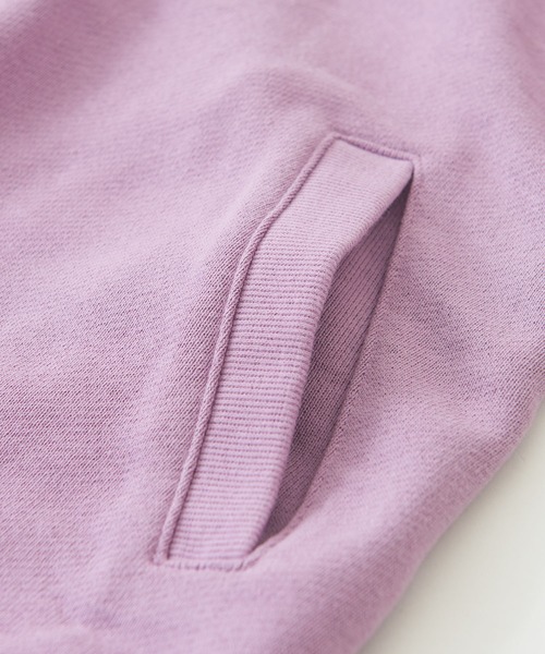 CUBE SUGAR（キューブシュガー）の「WEB限定スウェット配色ステッチ長袖カーディガン（カーディガン/ボレロ・レディース・パープル/ブラック/グレイッシュベージュ・M）」の8枚目の写真