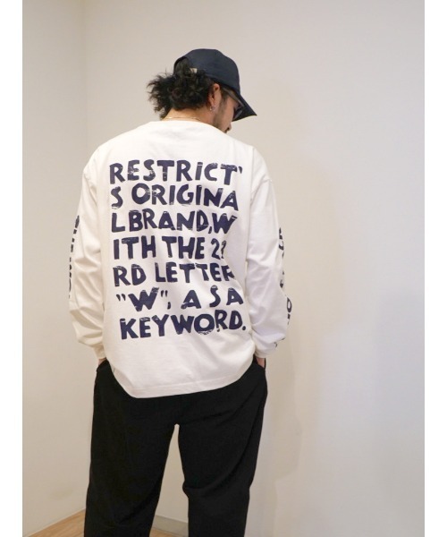 WP（ダブリューピー）の「WP / ダブリューピー：WP×CAMBER SCRATCH L/Tee：WP07-T123[WAX]（Tシャツ/カットソー・メンズ・ホワイト×ネイビー・XL/L/XXL/M）」の8枚目の写真