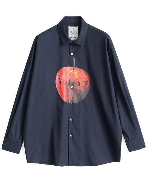 SHAREEF（シャリーフ）の「"APPLE"  L/S SHIRTS（シャツ/ブラウス・メンズ・ホワイト/ブラック/ネイビー・1/2/3）」の3枚目の写真