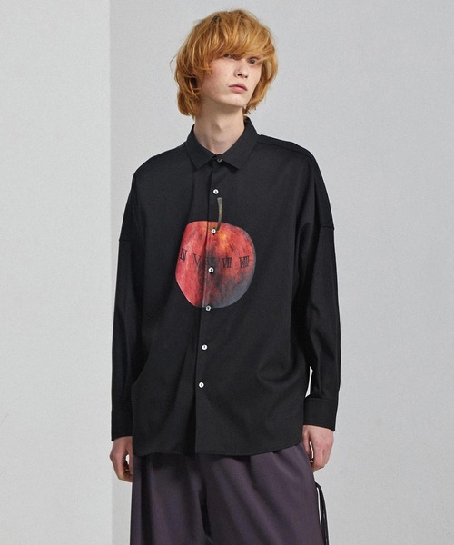 SHAREEF（シャリーフ）の「"APPLE"  L/S SHIRTS（シャツ/ブラウス・メンズ・ホワイト/ブラック/ネイビー・1/2/3）」の2枚目の写真
