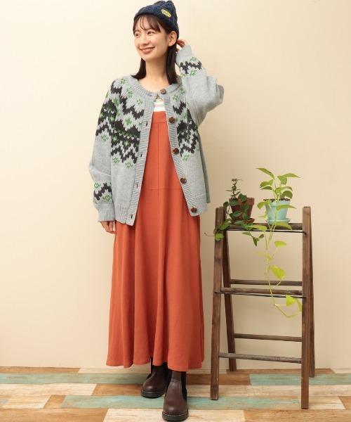 チチカカ（チチカカ）の「キカ求心ニットカーディガン（カーディガン/ボレロ・レディース・グレー/オフホワイト/ブラック・FREE）」の8枚目の写真