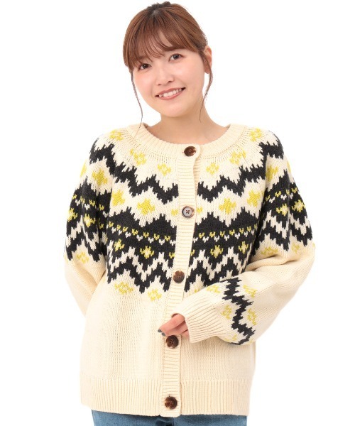 チチカカ（チチカカ）の「キカ求心ニットカーディガン（カーディガン/ボレロ・レディース・グレー/オフホワイト/ブラック・FREE）」の10枚目の写真