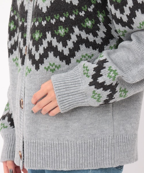 チチカカ（チチカカ）の「キカ求心ニットカーディガン（カーディガン/ボレロ・レディース・グレー/オフホワイト/ブラック・FREE）」の17枚目の写真