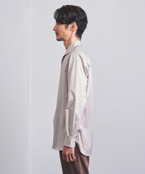 UNITED ARROWS(ユナイテッドアローズ)の「オルタネイトストライプ オープンカラー シャツ(シャツ/ブラウス・メンズ・ベージュ・S/XL/M/L)」の8枚目の写真
