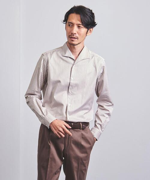 UNITED ARROWS(ユナイテッドアローズ)の「オルタネイトストライプ オープンカラー シャツ(シャツ/ブラウス・メンズ・ベージュ・S/XL/M/L)」の6枚目の写真