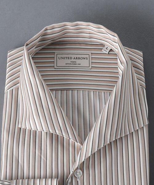 UNITED ARROWS(ユナイテッドアローズ)の「オルタネイトストライプ オープンカラー シャツ(シャツ/ブラウス・メンズ・ベージュ・S/XL/M/L)」の4枚目の写真