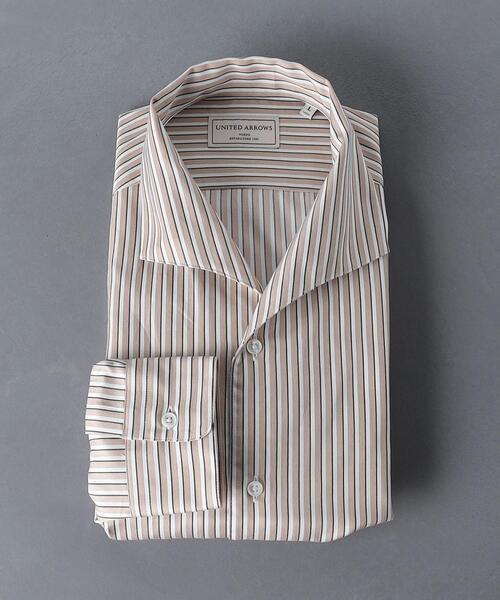 UNITED ARROWS(ユナイテッドアローズ)の「オルタネイトストライプ オープンカラー シャツ(シャツ/ブラウス・メンズ・ベージュ・S/XL/M/L)」の2枚目の写真