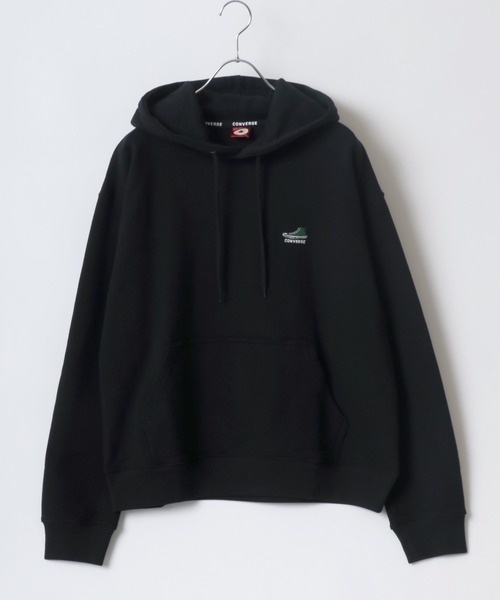 CONVERSE(コンバース)の「CONVERSE/コンバース ワンポイント刺繍 フード切替 スウェット プルパーカー フーディー レディース メンズ トレーナー トップス(パーカー・レディース・ブラック/ダークグリーン/グリーン系その他/ブルー系その他/ブラウン系その他/ベージュ系その他/オフホワイト/オートミール・LL/M/L)」の12枚目の写真
