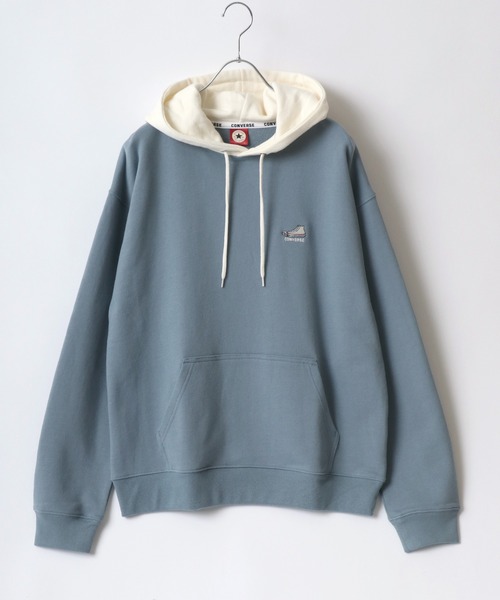 CONVERSE(コンバース)の「CONVERSE/コンバース ワンポイント刺繍 フード切替 スウェット プルパーカー フーディー レディース メンズ トレーナー トップス(パーカー・レディース・ブラック/ダークグリーン/グリーン系その他/ブルー系その他/ブラウン系その他/ベージュ系その他/オフホワイト/オートミール・LL/M/L)」の17枚目の写真