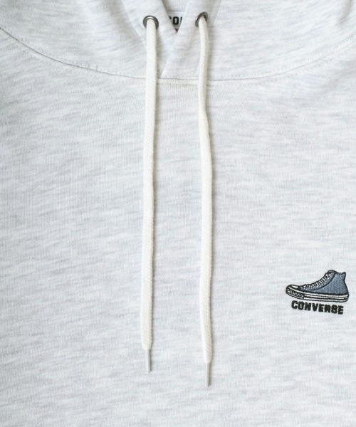 CONVERSE(コンバース)の「CONVERSE/コンバース ワンポイント刺繍 フード切替 スウェット プルパーカー フーディー レディース メンズ トレーナー トップス(パーカー・レディース・ブラック/ダークグリーン/グリーン系その他/ブルー系その他/ブラウン系その他/ベージュ系その他/オフホワイト/オートミール・LL/M/L)」の22枚目の写真