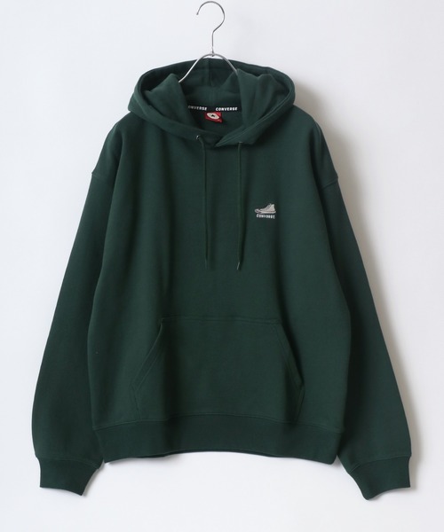 CONVERSE(コンバース)の「CONVERSE/コンバース ワンポイント刺繍 フード切替 スウェット プルパーカー フーディー レディース メンズ トレーナー トップス(パーカー・レディース・ブラック/ダークグリーン/グリーン系その他/ブルー系その他/ブラウン系その他/ベージュ系その他/オフホワイト/オートミール・LL/M/L)」の13枚目の写真