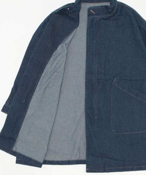 nemne store（ネンネストア）の「【低身長用サイズあり】デニムモッズコート（デニムジャケット・レディース・インディゴブルー/ブラック・SMALL/MEDIUM）」の17枚目の写真