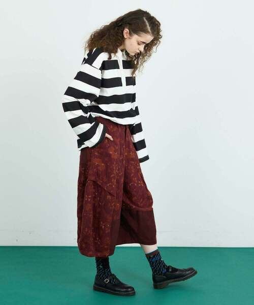 FRAPBOIS(フラボア)の「ガーデン パンツ(その他パンツ・レディース・ブラック/ボルドー・1/0)」の20枚目の写真