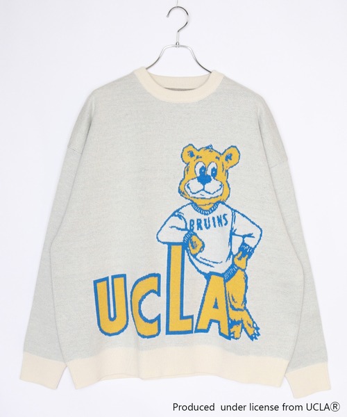 UCLA（ユーシーエルエー）の「UCLA　ベアー柄 オーバーサイズ クルーネック ニット（ニット/セーター・メンズ・アイボリー/ネイビー/グリーン/ブルー・L/M）」の8枚目の写真