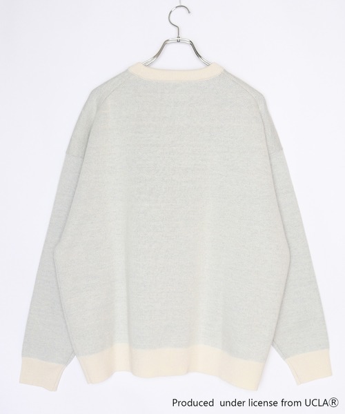 UCLA（ユーシーエルエー）の「UCLA　ベアー柄 オーバーサイズ クルーネック ニット（ニット/セーター・メンズ・アイボリー/ネイビー/グリーン/ブルー・L/M）」の9枚目の写真