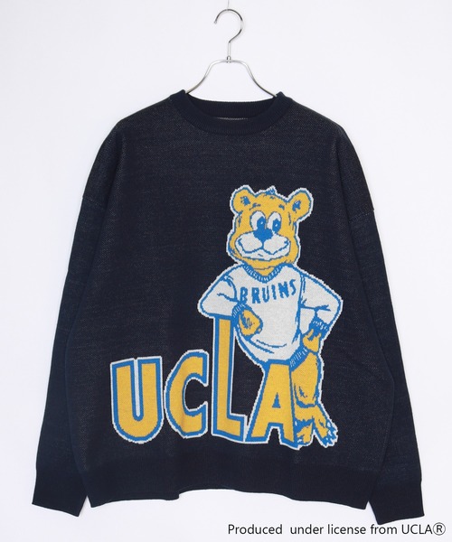 UCLA（ユーシーエルエー）の「UCLA　ベアー柄 オーバーサイズ クルーネック ニット（ニット/セーター・メンズ・アイボリー/ネイビー/グリーン/ブルー・L/M）」の14枚目の写真