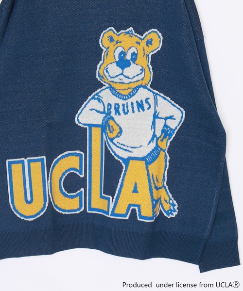UCLA（ユーシーエルエー）の「UCLA　ベアー柄 オーバーサイズ クルーネック ニット（ニット/セーター・メンズ・アイボリー/ネイビー/グリーン/ブルー・L/M）」の17枚目の写真