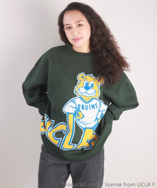 UCLA（ユーシーエルエー）の「UCLA　ベアー柄 オーバーサイズ クルーネック ニット（ニット/セーター・メンズ・アイボリー/ネイビー/グリーン/ブルー・L/M）」の19枚目の写真