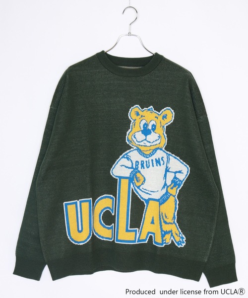 UCLA（ユーシーエルエー）の「UCLA　ベアー柄 オーバーサイズ クルーネック ニット（ニット/セーター・メンズ・アイボリー/ネイビー/グリーン/ブルー・L/M）」の21枚目の写真