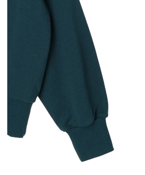 Green　Parks（グリーンパークス）の「ハーフZIP裏毛パーカーチュニック（パーカー・レディース・ブラック/ライトグレー系2/ダークグリーン・FREE）」の11枚目の写真