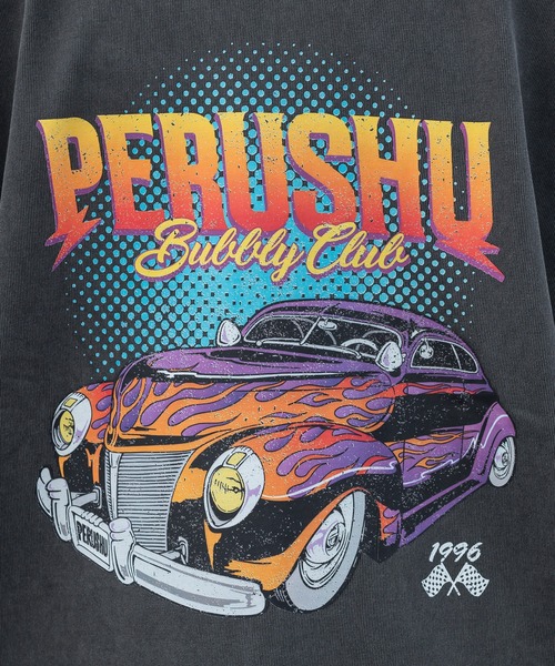 Perushu(ペルーシュ)の「ユーズドライクピグメントロンT(Tシャツ/カットソー・メンズ・ブラック/オフホワイト/ネイビー・MEDIUM/LARGE)」の21枚目の写真