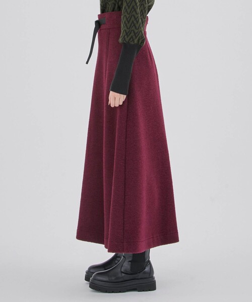CITY TOKYO（シティトウキョウ）の「トラベルウールワイドヘムスカート（スカート・レディース・レッド/ネイビー・1/2）」の8枚目の写真